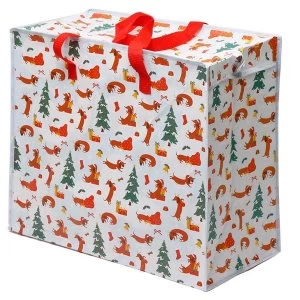 Image of Christmas Dachshund Through The Snow Laundry Storage Bag