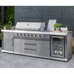 Image of Norfolk Grills Absolute Pro 6 Burner Luxury Gas BBQ Grill + Kitchen