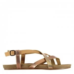 Image of Blowfish Golden Womens Sandals - Rose Gold