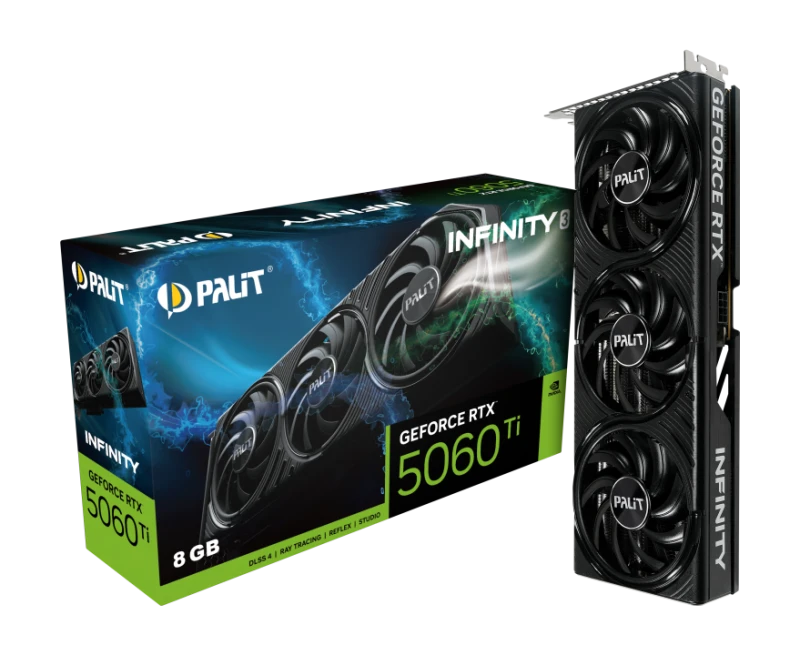 Image of Palit GeForce RTX 5060 Ti INFINITY 8GB GDDR7 Graphics Card - NE7506T019P1-GB2062S