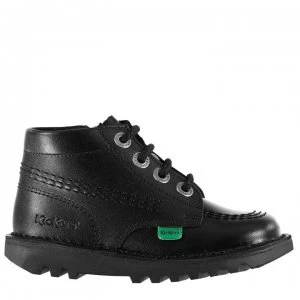 Image of Kickers Kickers Infants Hi Boots - Black leather