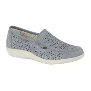 Image of Boulevard Womens/Ladies Perforated Slip On Shoes (5 UK) (Blue)