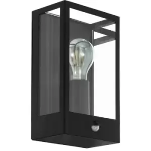 Image of EGLO ALAMONTE Outdoor Wall Light with Sensor - black