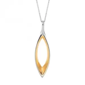 Image of Fluid Navette Yellow Gold Pendant P5194
