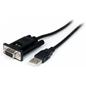 Image of StarTech 1 Port USB to Null Modem RS232 DB9 Serial DCE Adapter Cable with ftDI