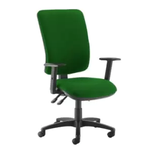 Image of Dams MTO Senza Extra High Back Operator Chair with Adjustable Arms - Madura Gree