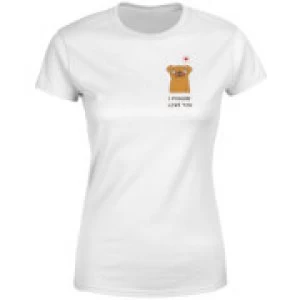Image of I Puggin' Love You Womens T-Shirt - White - 5XL