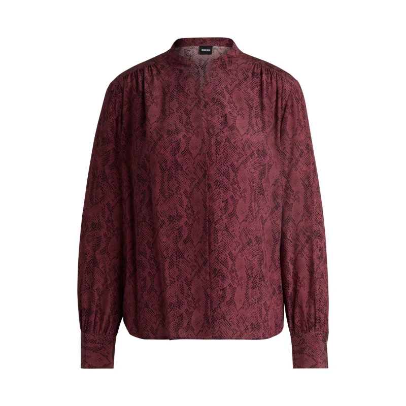 Image of Boss Womens Banora18 Long Sleeve Long Blouse Open Miscellans female 6 (XS)