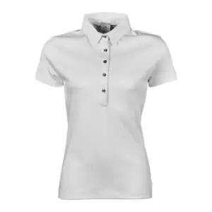 Image of Tee Jays Womens/Ladies Pima Short Sleeve Cotton Polo Shirt (S) (White)