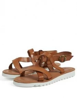 Image of Barbour Sandside Flat Sandal - Tan, Size 6, Women