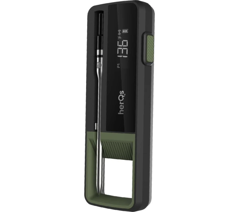 Image of HERQS Single Max Wireless Meat Thermometer - Black, Green,Black 9504365929484
