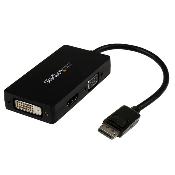 Image of Displayport To VIDA DVI HDMI Adapter 3 in 1 Dp Converter Black