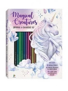 Image of Magical Creatures Drawing And Colouring Kit