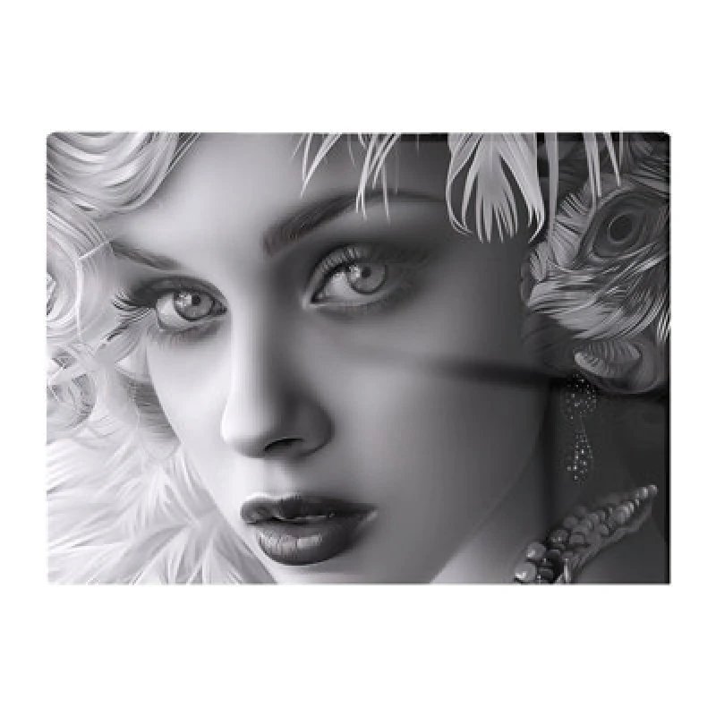 Image of Warren Reed Designer Glamorous Monochrome Diva Chopping Board