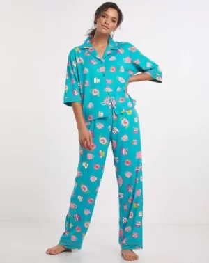 Image of Chelsea Peers NYC Tea and Books PJ Set