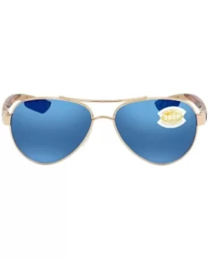 Image of Costa Del Mar Loreto Tortoise Metal Aviator Unisex Sunglasses LR 64 OBMP LR 64 OBMP