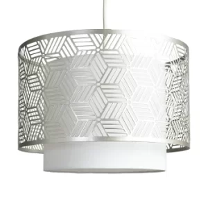 Image of Eugene Geometric Pendant Shade in Grey and White