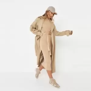 Image of Missguided Neck Jumper and Midi Skirt Co Ord - Neutral