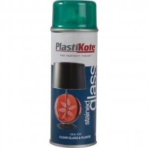 Image of PlastiKote Stained Glass Aerosol Spray Paint Green 200ml