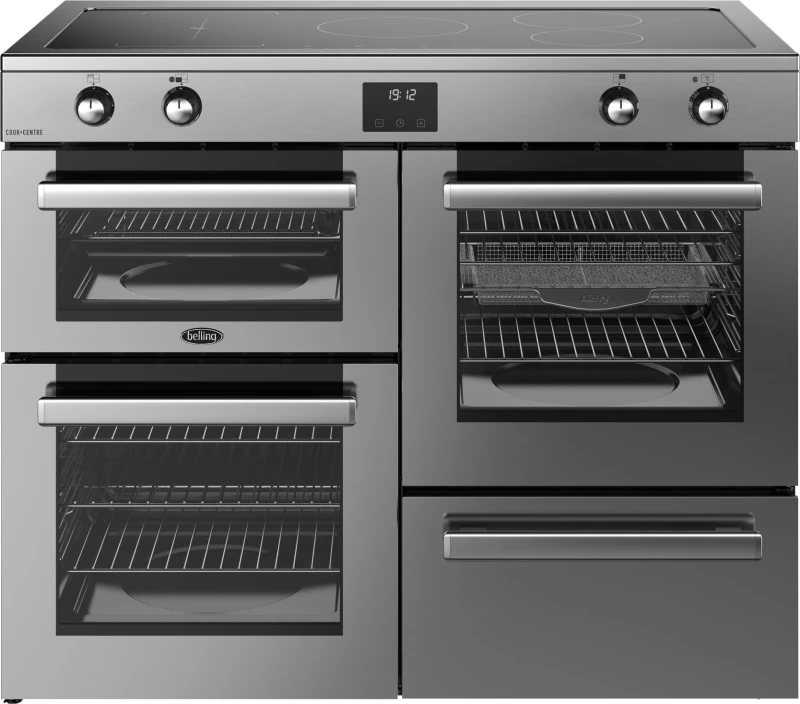 Image of Belling Cookcentre 110cm Electric Induction Range Cooker - Stainless Steel 444411808 Stainless steel