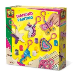 Image of SES CREATIVE Wooden Keychains Diamond Painting, 5 Years and Above (14702)