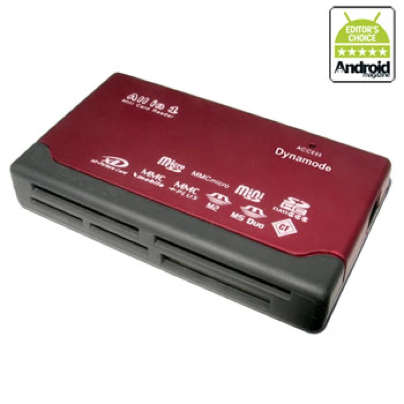Image of Hypertec EXT-103C-WHY card reader USB 2.0 Black. Red