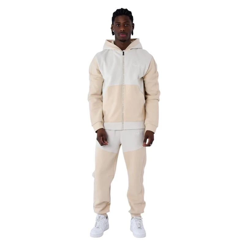 Image of Project X Paris Hoodie zipped embroidered sleeves Project X Paris Beige Male L