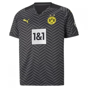 Image of Puma Borussia Dortmund Away Shirt 2021 2022 Junior - Grey/Black