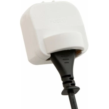 Image of SCP3-WH-R-5A White 5A Schuko Earthed to UK Plug Converter - Power Connections