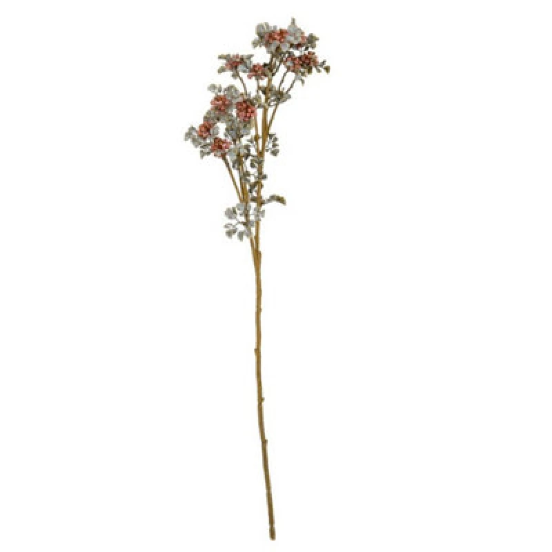 Image of Hill Interiors Pink Berry Spray Artificial Flower - Plastic - L17 X W7 X H61cm - Pink