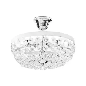 Image of Classic ceiling light valerie chrome 3 bulbs