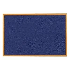 Image of Office 900 Felt Noticeboard with Wooden Frame Blue 938601