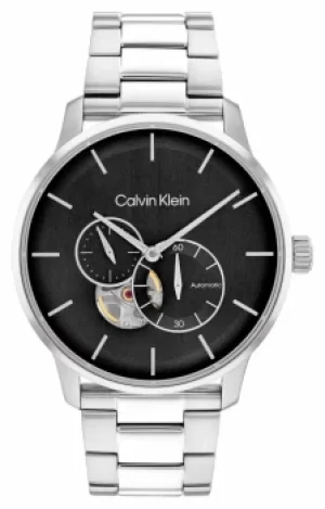 Image of Calvin Klein 25200148 Mens Automatic Black Dial Exhibition Watch