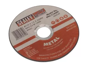 Image of Genuine SEALEY PTC/115CET Cutting Disc Ø115 x 1.2mm 22mm Bore
