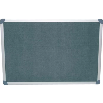 Image of Executive Felt Notice Board 1200X900MM Grey Aluminium Trim - Offis