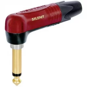 Image of Neutrik NP2RX-AU-SILENT 6.35mm audio jack Plug, right angle Number of pins: 2 Mono Red