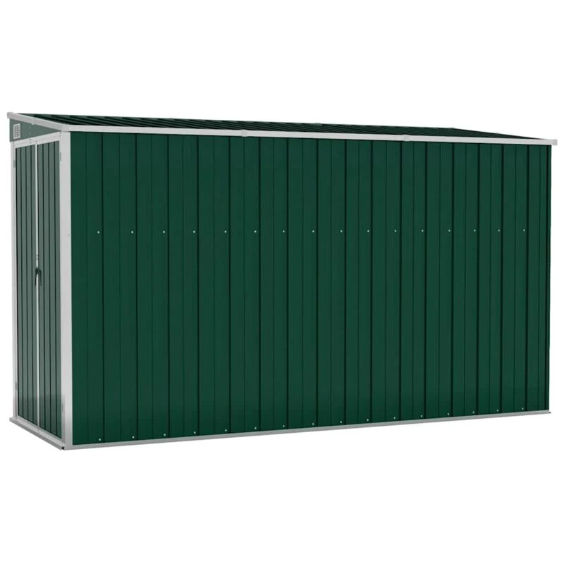 Image of VIDAXL Vidaxl - Wall-mounted Garden Shed Green 118x288x178cm Galvanised Steel 8720286513002