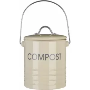 Image of Cream Compost Bin with Handle - Premier Housewares