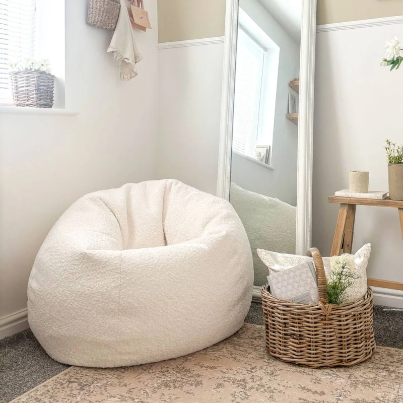 Image of Rucomfy Fabric Snug Slouchbag Beanbag - Oat