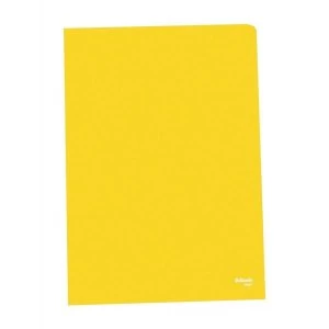 Image of Esselte A4 Copy-safe Folder Plastic Cut Flush Yellow 1 x Pack of 100