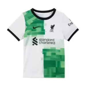 Image of Nike Liverpool Away Minikit 2023 2024 Infants - White