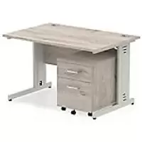 Image of dynamic Ergonomic Desk Impulse IWSSW1252GRY Grey Oak 1200 mm x 800 mm x 730 mm