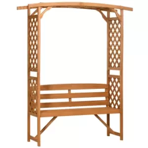 Image of Outsunny Patio Garden Bench, Natural Wooden Garden Arbour with Seat for Vines/Climbing Plants, Natural