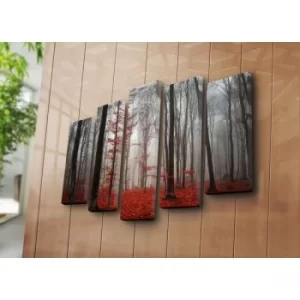 Image of 5PATK-44 Multicolor Decorative Canvas Painting (5 Pieces)