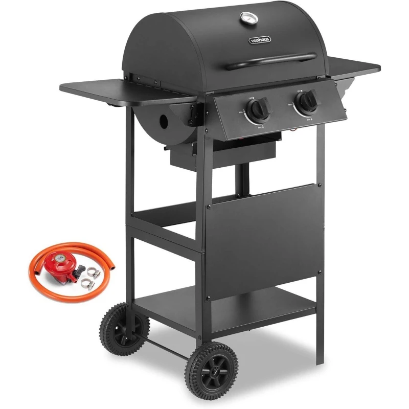 Image of Vonhaus Barrel 2 Burner Gas BBQ, Black 2500931