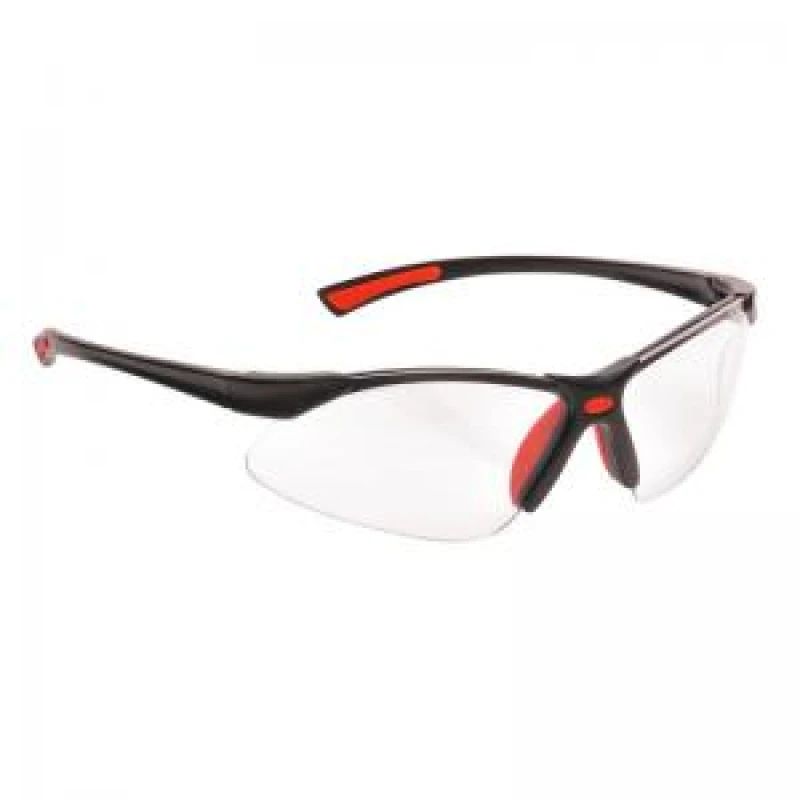 Image of Portwest Bold Pro Safety Glasses PW37RER Frame: Red