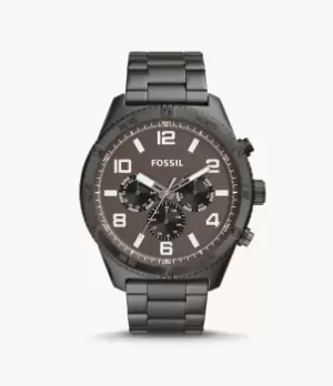 Image of Fossil Men Brox Multifunction Smoke Stainless Steel Watch
