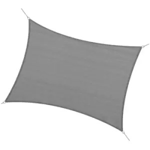 Image of Outsunny 5 x 4m Sun Shade Sail Rectangle Canopy Outdoor Sunscreen Awning with Mounting Ropes for Garden, Patio, Party, UV Protection, Charcoal Grey