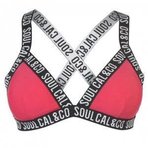 Image of SoulCal Deluxe Jacquard Bikini Top - Raspberry