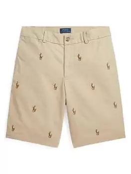 Image of Ralph Lauren Boys Multi Print Woven Shorts - Khaki, Size 2 Years